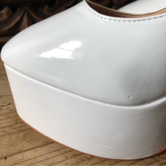 New NWT Schutz Renee Off White Patent Mary Jane Heel Platform Pump 11B $178 - Picture 17 of 17